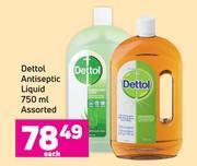 Game Dettol antiseptic liquid assorted-750ml each offer