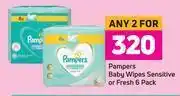 Game Pampers baby wipes (sensitive or fresh)-for any 2 x 6 pack offer