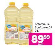 Game Great value sunflower oil-2l each offer