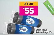 Game Great value refuse bags-for 2 x 20's pack offer