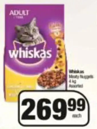 Whiskas Adult Cat Food assorted 4kg
