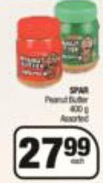 Spar Spar Peanut Butter assorted 400g offer