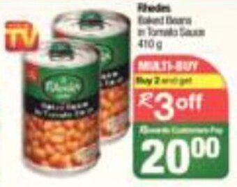 Rhodes Baked Beans in Tomato Sauce 410g