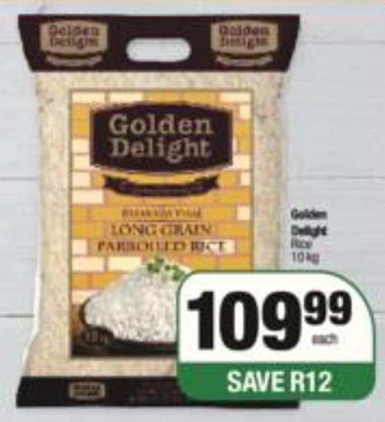 Golden Delight Rice 10kg offer at Spar