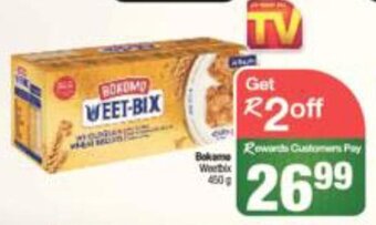 Spar Bokomo Weet-Bix 450g offer