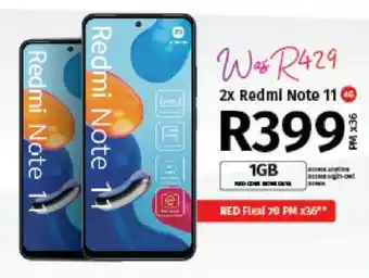 Vodacom 2x Redmi Note 11 4G offer