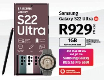 Vodacom Samsung Galaxy S22 Ultra 5G offer