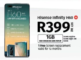 Vodacom Hisense Infinity H60 5G offer