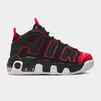 Sportscene Nike kid's air more uptempo black/red sneaker offer