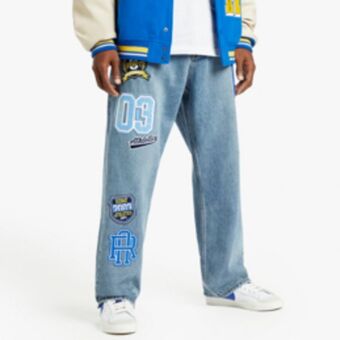 Sportscene Redbat men's medium blue straight jeans offer