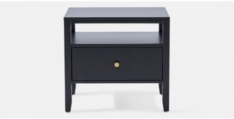 Coricraft Paige pedestal 1 drawer (black) offer