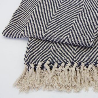 Cotton club ziggy throw - navy