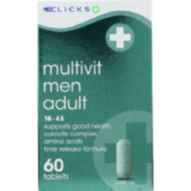 Multivit men adult 18-45 60 tablets offer at Clicks