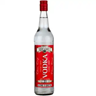 Prestons Red label vodka (1x750ml) offer