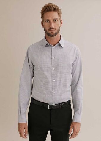 Woolworths Regular fit windowpane travel shirt offer