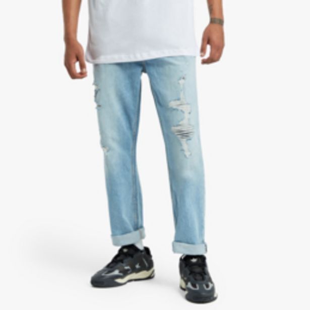 Redbat men's light blue straight jeans offer at Sportscene