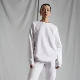 Ladies oversized crew neck sweater