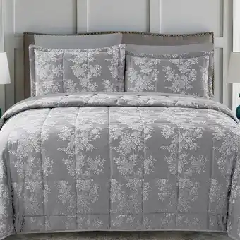Brisbane & melbourne jacquard comforter with 2 pillowcases