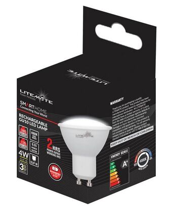 Litemate loadshedding rechargeable 4w gu10 led lamp