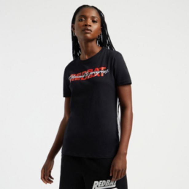 Redbat women's black t-shirt offer at Sportscene
