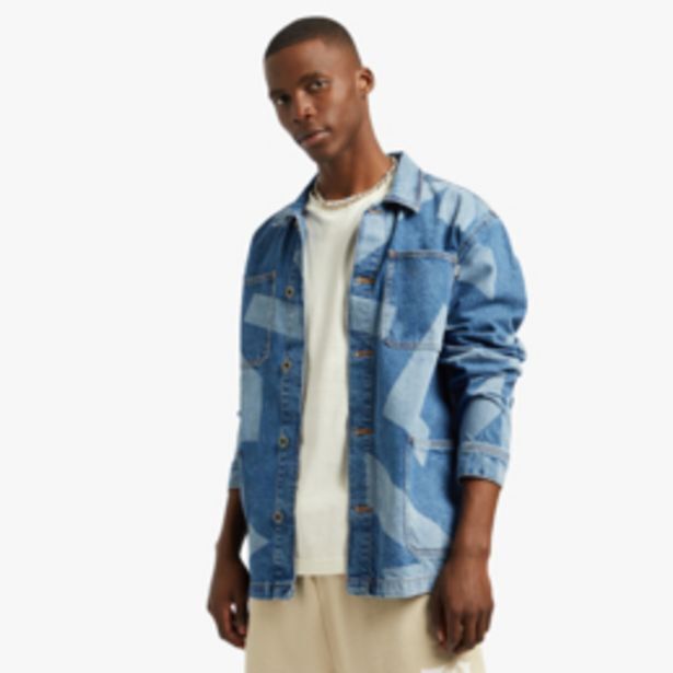 Redbat men's medium blue denim shacket offer at Sportscene