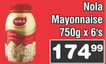 Advance Cash n Carry Nola Mayonnaise 750g x 6's offer