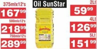 Advance Cash n Carry SunStar Cooking Oil 375ml x 12's offer