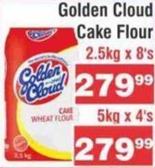 Advance Cash n Carry Golden Cloud Cake Flour 2.5kg x 8's offer