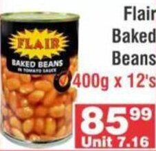 Advance Cash n Carry Flair Baked Beans 400g x 12's offer