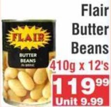 Advance Cash n Carry Flair Butter Beans 410g x 12's offer