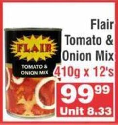 Advance Cash n Carry Flair Tomato & Onion Mix 410g x 12's offer