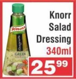 Advance Cash n Carry Knorr Salad Dressing 340ml offer