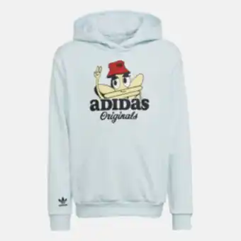 Sportscene Adidas originals youth blue hoody offer