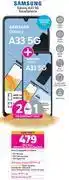 Game 2 x samsung galaxy a33 5g smartphone- on 2gb red top up core more data + promo 70 offer