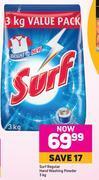 Game Surf regular hand washing powder-3kg offer