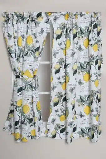 Sheet Street Lemon printed cafe curtain l120xw250cm offer