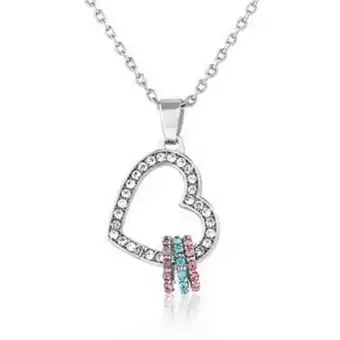 Multi colour heart ring pend