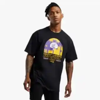Sportscene Nike men's los angeles lakers courtside max 90 black t-shirt offer
