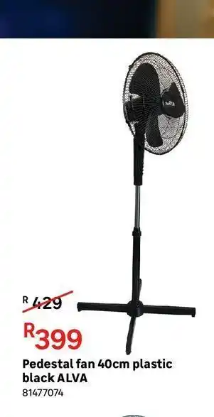 Leroy Merlin Pedestal fan 40cm plastic black alva offer