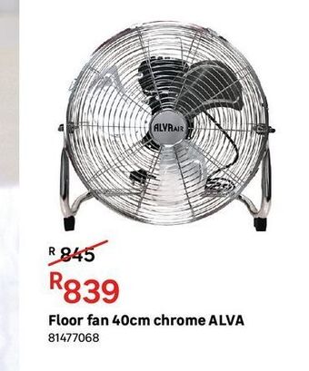 Leroy Merlin Floor fan 40cm chrome alva offer