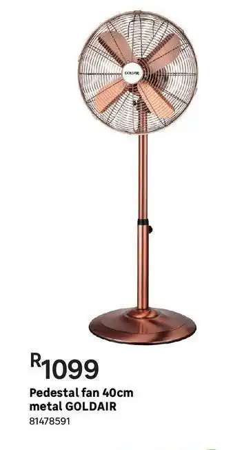 Leroy Merlin Pedestal fan 40cm metal goldair offer