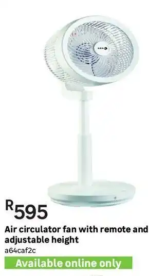Leroy Merlin Air circulator fan with remote and adjustable height offer