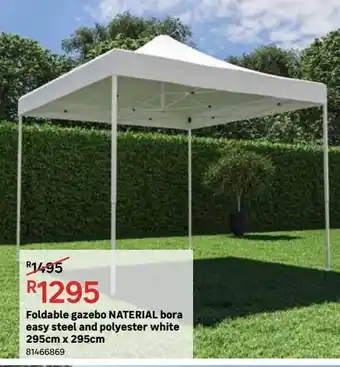 Leroy Merlin Foldable gazebo anterial bora easy steel and polyester white 295cm x 295cm offer