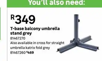 Leroy Merlin T-base balcony umbrella stand grey offer