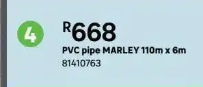 Leroy Merlin Pvc pipe marley 110m x 6m offer