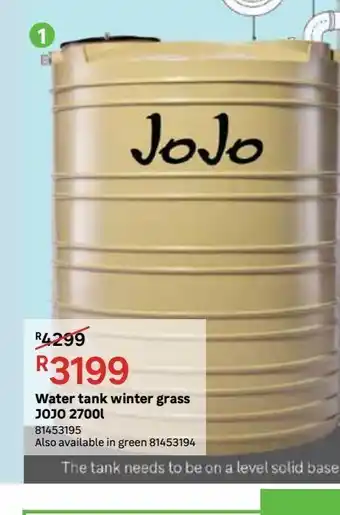 Leroy Merlin Water tank winter grass jojo 2700l offer