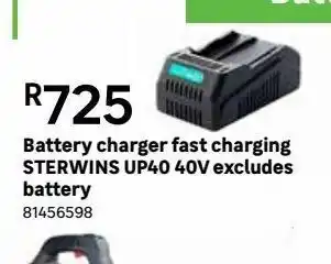 Leroy Merlin Battery charger fast charging sterwins up40 40v excludes battery offer