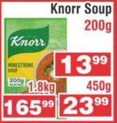 Advance Cash n Carry Knorr Soup 200g offer