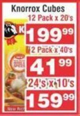 Advance Cash n Carry Knorrox Cubes 12 pack x 20's offer