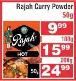 Advance Cash n Carry Rajah Curry Powder 50g offer